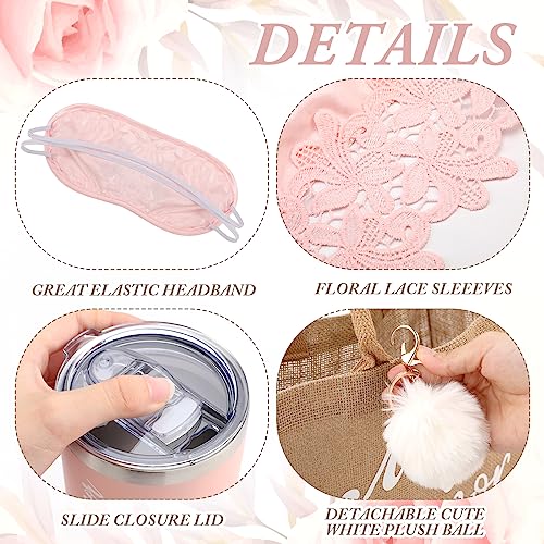 Image of Handepo 5 Pcs Bride Robes for Wedding Day Set Bride to Be Gifts Bridal Shower Gifts Bridesmaid Robe with Slippers Tumbler