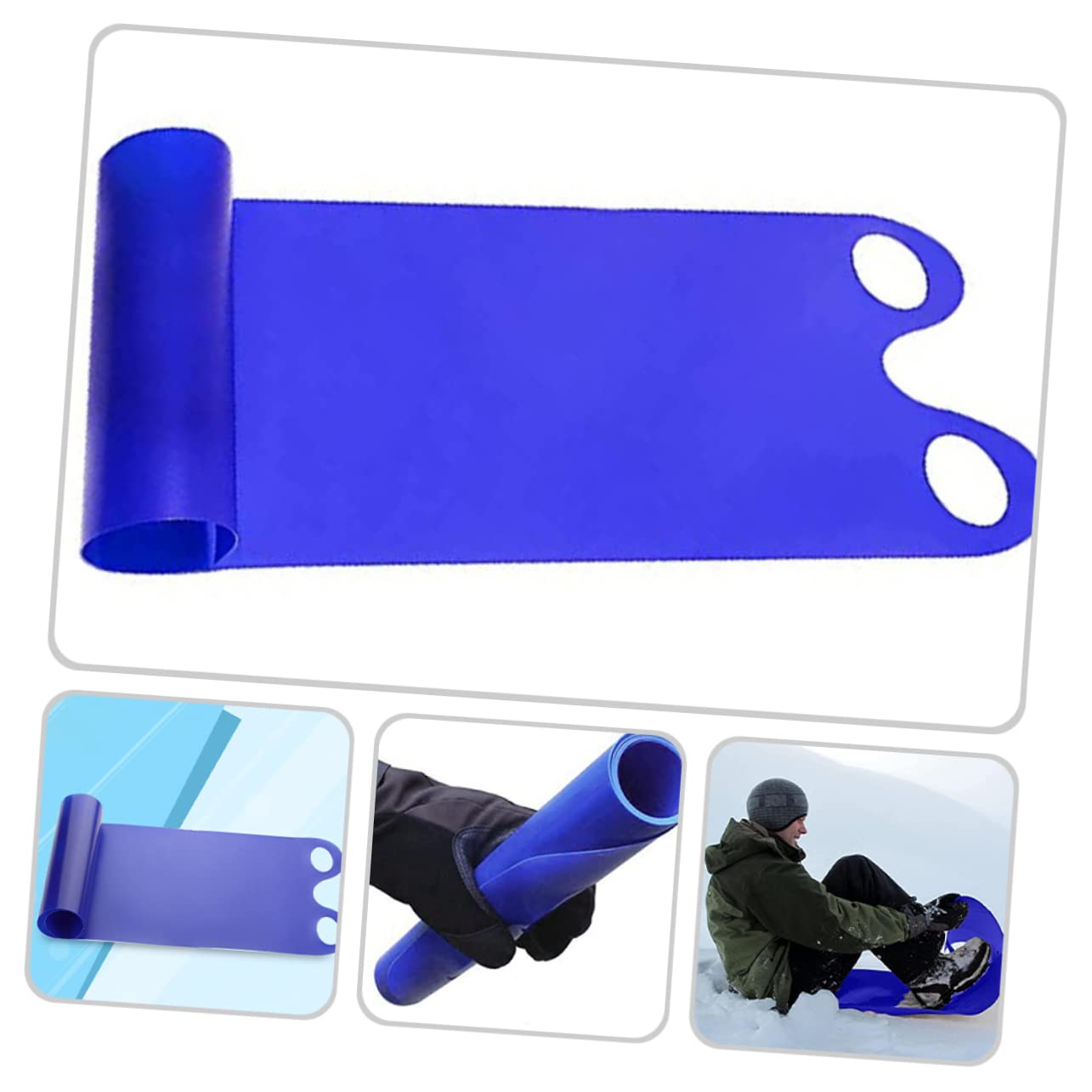 GOOHOCHY Rollable Sled for Boys and Girls Winter Toy Sturdy Handles Anti-Skid Great for Outdoor Skiing and Sliding