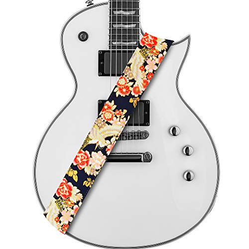 Amumu Peony Crane Sangle de guitare pour guitare acoustique, guitare électrique et basse 5,1 cm de large - Les Beatles, Paul McCartney, John Lennon, RIngo Starr, George Harrison Amumu Peony Crane Sangle de guitare pour guitare acoustique, guitare électrique et basse 5,1 cm de large – Image 7