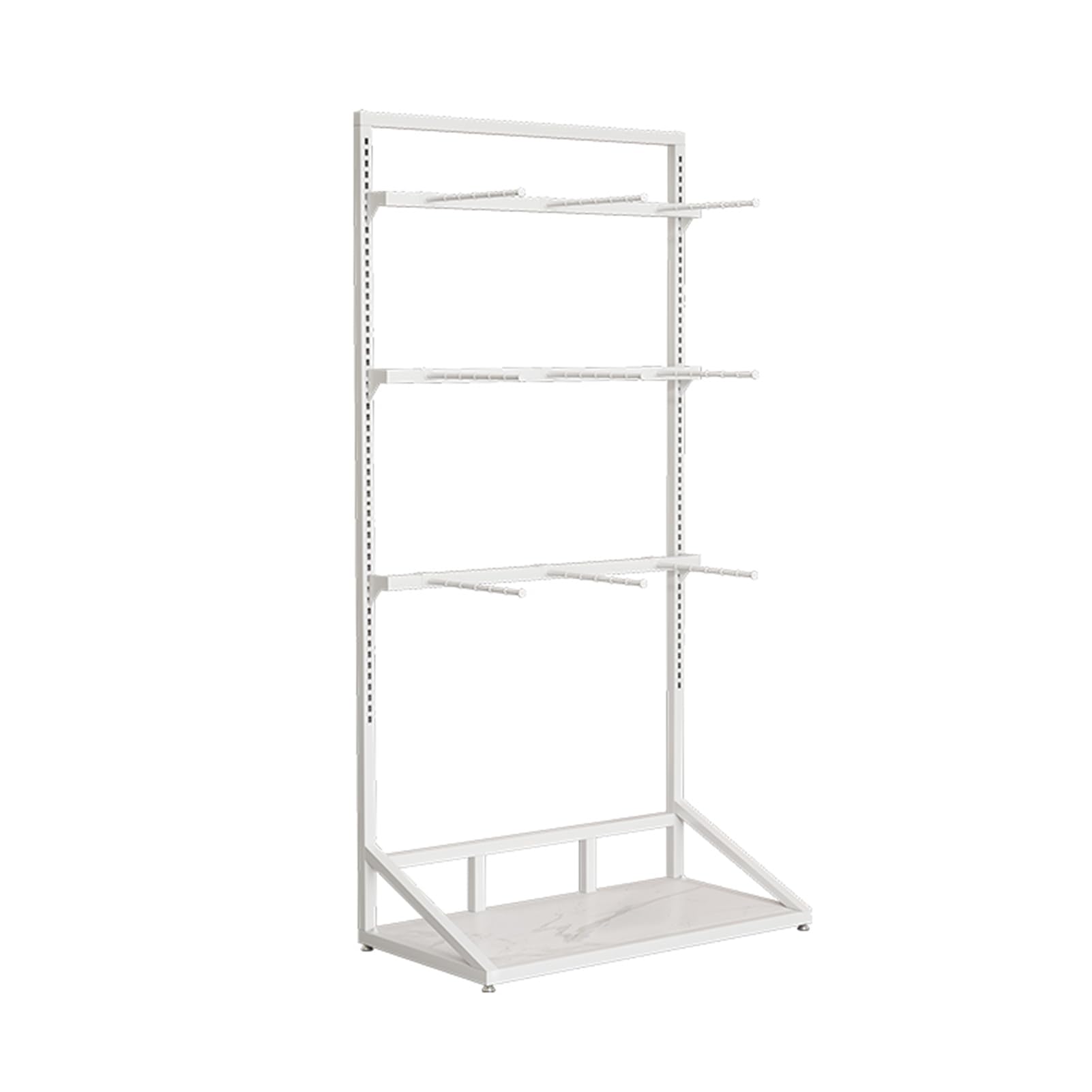 LRZPTDYU Floor standing Underwear Rack Clothing Store Organizer Retail Panty Bra Scarf Display Stand White 150x30x100cm