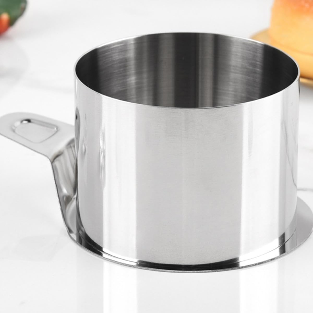 Stainless Steel Mousse Cake Ring Set with Pusher 8pcs round Frost Form Bakeware for Baking and Decorating Cakes for Dessert Mousse and Cookie Cutting