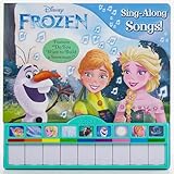 Disney Frozen Elsa, Anna, Olaf, and More! - Sing-Along Songs! Piano Songbook with Built-In Keyboard - Features Do You want to Build a Snowman? - PI Kids
