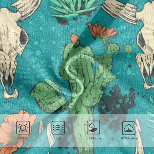 Wusikd Cactus Cow Skull Boys' Underwear Cotton Retro Cartoon Boys Briefs Soft Toddler Underwear 2T3