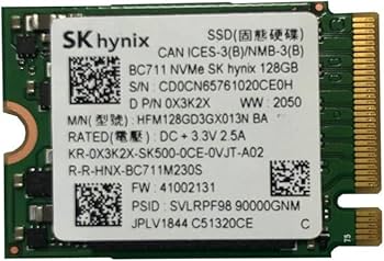 Amazon | SK hynix BC711 128GB PCIe NVMe M.2 2230 Gen 3 x 4
