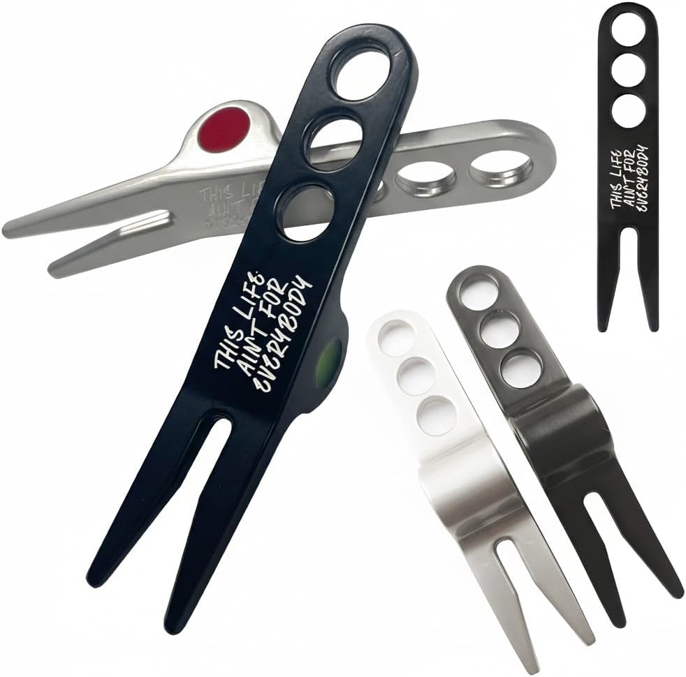 Custom Ultra-Slim Golf Divot Tool - Personalized Laser Engraved Logo - Minimalist Zinc Alloy Design - Bulk 50/100 Pack - 3.15" x 0.59" Compact Repair Tool for Corporate Gifts & Events