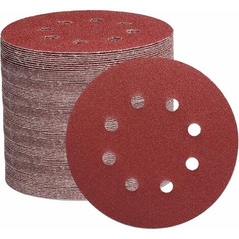 Disque à poncer 125mm grain 80 lot de 50 pièces pour ponceuse orbitale
