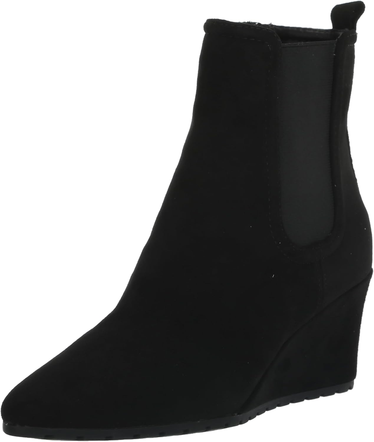Anne Klein Women's Viki Fashion Boot, Black Suede, 6