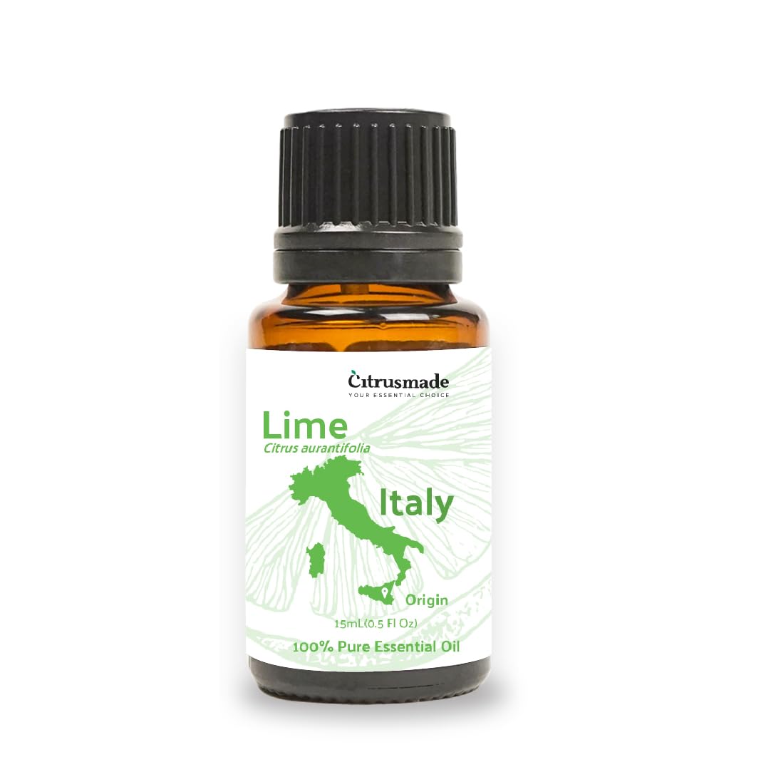Lime Essential Oil - Direct from Citrusmade in Sicily- Pure Essential Oils for Diffusers and Aromatherapy in The Mediterranean - 100% Pure Therapeutic Grade (15ml)