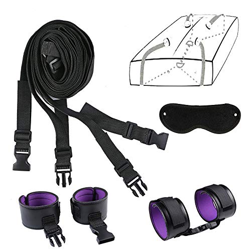 Poison Pear Bandage de Fixation de lit en Nylon (Noir et Violet) Cover