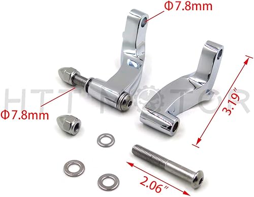 Miniatura 3 de HTTMT MT387-CD - Adaptador de montaje de espejos compatible con Harley Heritage Flstc Fxcwc Super Glide Fxdc Wide Cd