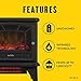 Duraflame DFI-550-22 Freestanding Infrared Quartz Fireplace Stove with Remote Control 1500W, Black