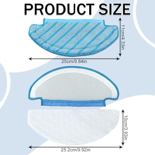 MIRKUZI Staubsaugerdüsenbezüge 5er Pack Reinigungstücher, 4 blaue Reinigungstücher mit 1 Einweg-Reinigungstuch, Feuchttücher, waschbare Reinigungstücher, waschbare Tücher.