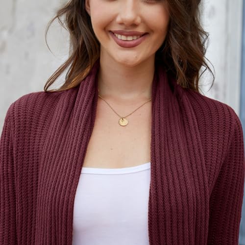 Jayscreate Women's 2024 Open Front Cardigan Sweaters Two Ways to Wear Chunky Knit Lightweight Long Sleeve Cardigan4