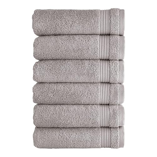 Classic Turkish Towels CTT - Premium 6 Piece Hand Towels Set, 100% Turkish Cotton, Quick Dry & Comfy Towels for Hotel & Spa, Highly Absorbent | 16