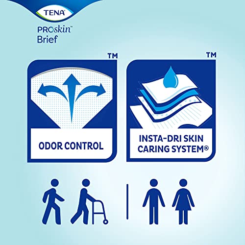 Tena Ultra Breathable Briefs, Incontinence, Disposable, Heavy Absorbency, Large, 40 Count, 2 Packs, 80 Total #TOP6