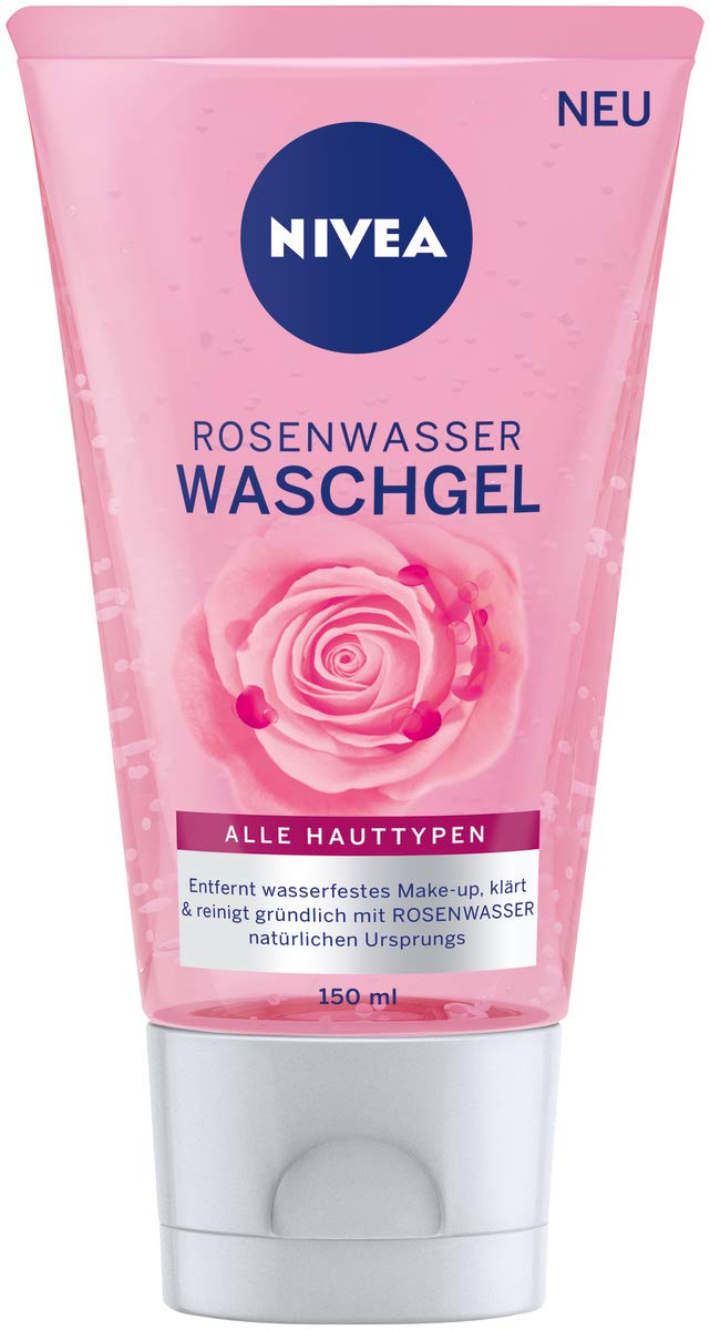 Rose Water Wash Gel (150 ml), Facial Cleansing with MicellAIR Technology and Natural Rose Water, Cleansing Gel for All Skin Types