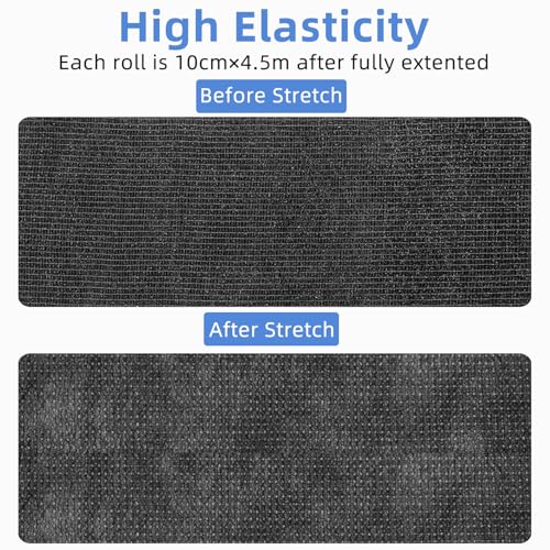 12 Rollen Selbstklebender Verband 10cm x 4,5m Haftbandage Selbstklebend Elastischer Binden Verband für Stretch Sportler, Handgelenk, Knöchel, Pet