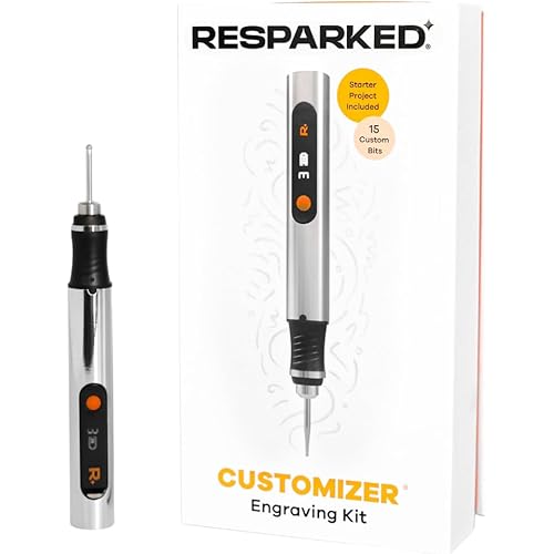 Resparked Customizer™ Special Edition Engraving Kit – DIY Starter Set with Engraving Pen, Bits & Materials – Create Personalized Keychains, Magnets & Metal Art – Giftable Craft Kit for Beginners