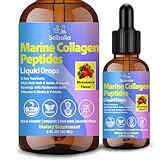 Marine Collagen Peptides Liquid Drops, Hydrolyzed Multi Type I & III Collagen w. Hyaluronic Acid Biotin Vitamin C for Joint, Skin, Hair & Nail, Liquid Marine Collagen High Absorption for Women Men