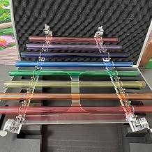 Crystal Harp 432 Hz/444Hz Standard Perfect Pitch 8 Transparent Tubes Crystal Singing Harp with Alumina Carry Case & 2 Crystal Mallets, 1 Rubber Strike,432Hz 432Hz