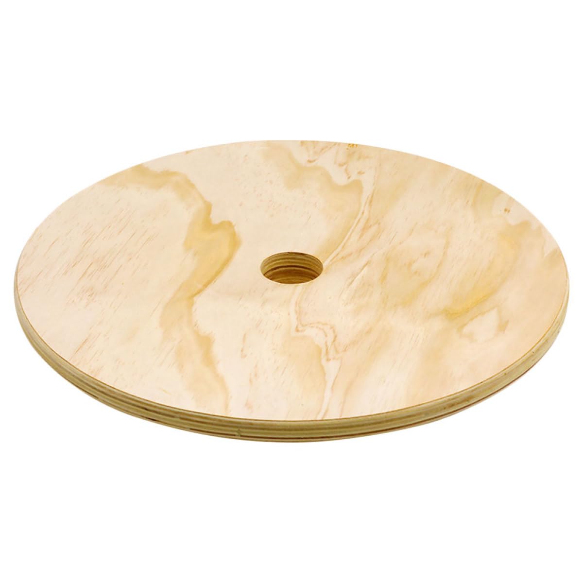 Disco de Madera para Pesas de Entrenamiento, Beige, sin Orificios
