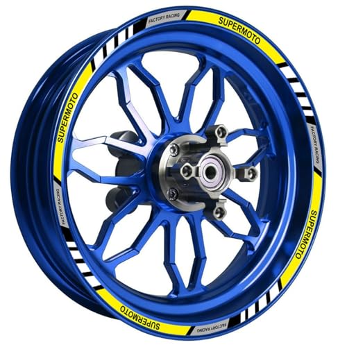 Autocollant Réfléchissant pour Roue de Moto Yamaha Bande Jante Universelle 17 Pouces - 5