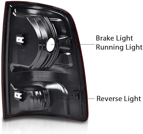 Miniatura 8 de PIT66 Luces traseras rojas derechas sin bombillas compatibles con Dodge Ram 2009-2018 15002010-2018 Dodge Ram 25002010-2018 Dodge Ram 35002019-2020