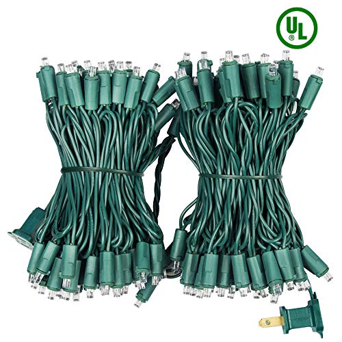 XTF2015 66ft 200 LED Christmas String Lights, End-to-End Plug Christmas Lights - UL
