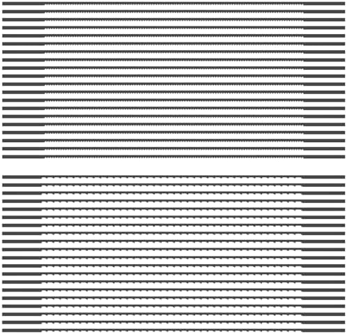 40Pcs Scroll Saw Blades 5-Inch Plain End Replacement Kit 10TPI 28TPI Pinless High Carbon Steel Scroll Saw Blade Set for Most Wood Metal Plastic Cutting