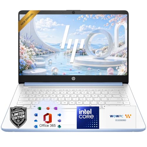 Image of HP 14 inch Laptop, Intel N150 Processor, 4GB DDR5 RAM, 128GB SSD, 1TB Cloud Storage, Windows 11 with Microsoft 365 for Business, Students & Everyday Use, Long Battery Life