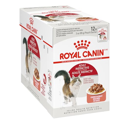 Royal Canin Feline Health Nutrition Adult Instinctive Adult Chunks in Gravy Cat Food, 3 oz (Pack of 12)