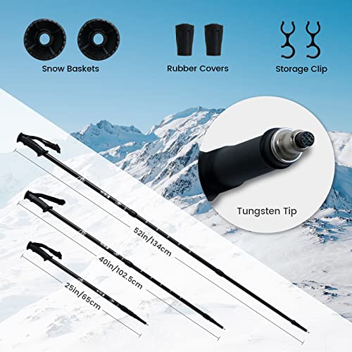 Tuxedo Sailor 25" Snowshoes Light Weight With Carrying Tote Bag And Adjustable Trekking Poles,Easy To Wear Aluminum Alloy Snowshoes For Women Men Youth #TOP4