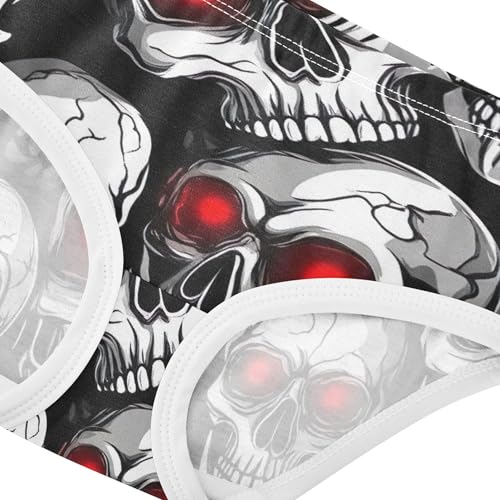 Cotton Toddlers Underwear Floral White Human Skulls Red Black Girl Panties Cute Florals Briefs Underpants 2t4