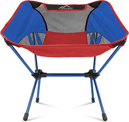 Normani Moak Ultralight Mini Camping Chair 796 g Foldable beach chair fishing chair with aluminium frame – sturdy outdoor chair – load capacity: 135 kg (330 pounds). - Image 4