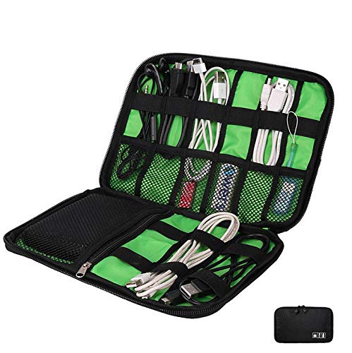 Bolsa organizadora de cabos Cicilin para viagem com organizador eletrônico, bolsa para tablet, Macio