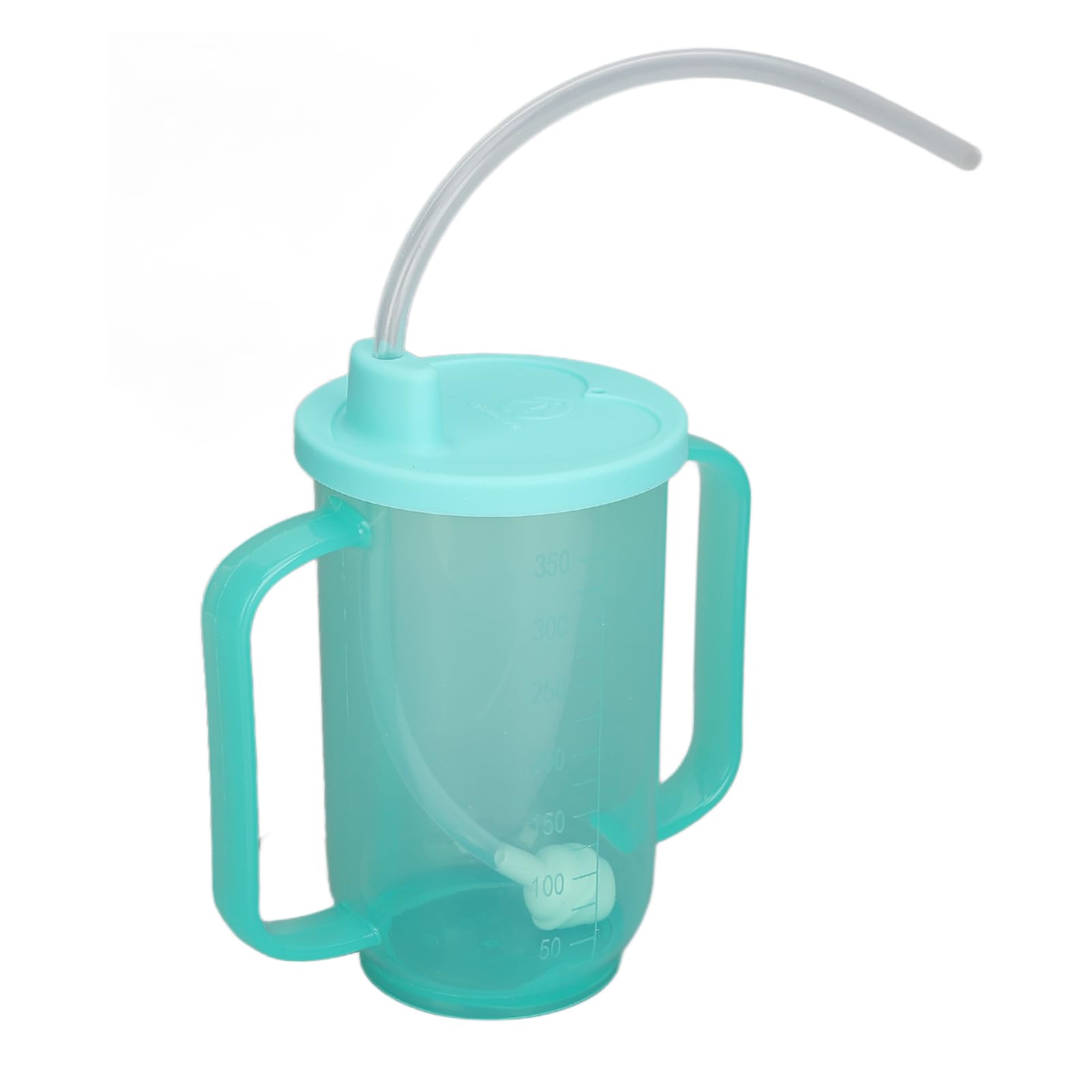 Fyearfly Gobelet De Convalescence pour Adulte, Gobelet d'alimentation De Convalescence Sûr, Résistant Aux Fuites, Résistant à la Chaleur, avec Paille étendue, pour Patients âgés, 350 ML