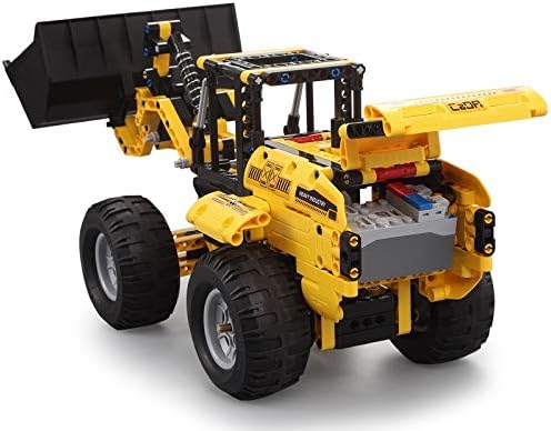 Rear view of CaDA C51058W Wheel Loader showing engine compartment