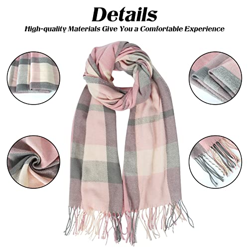 Image of Loritta Winter Scarf for Women, Long Plaid Shawl Wraps Scarves Gifts