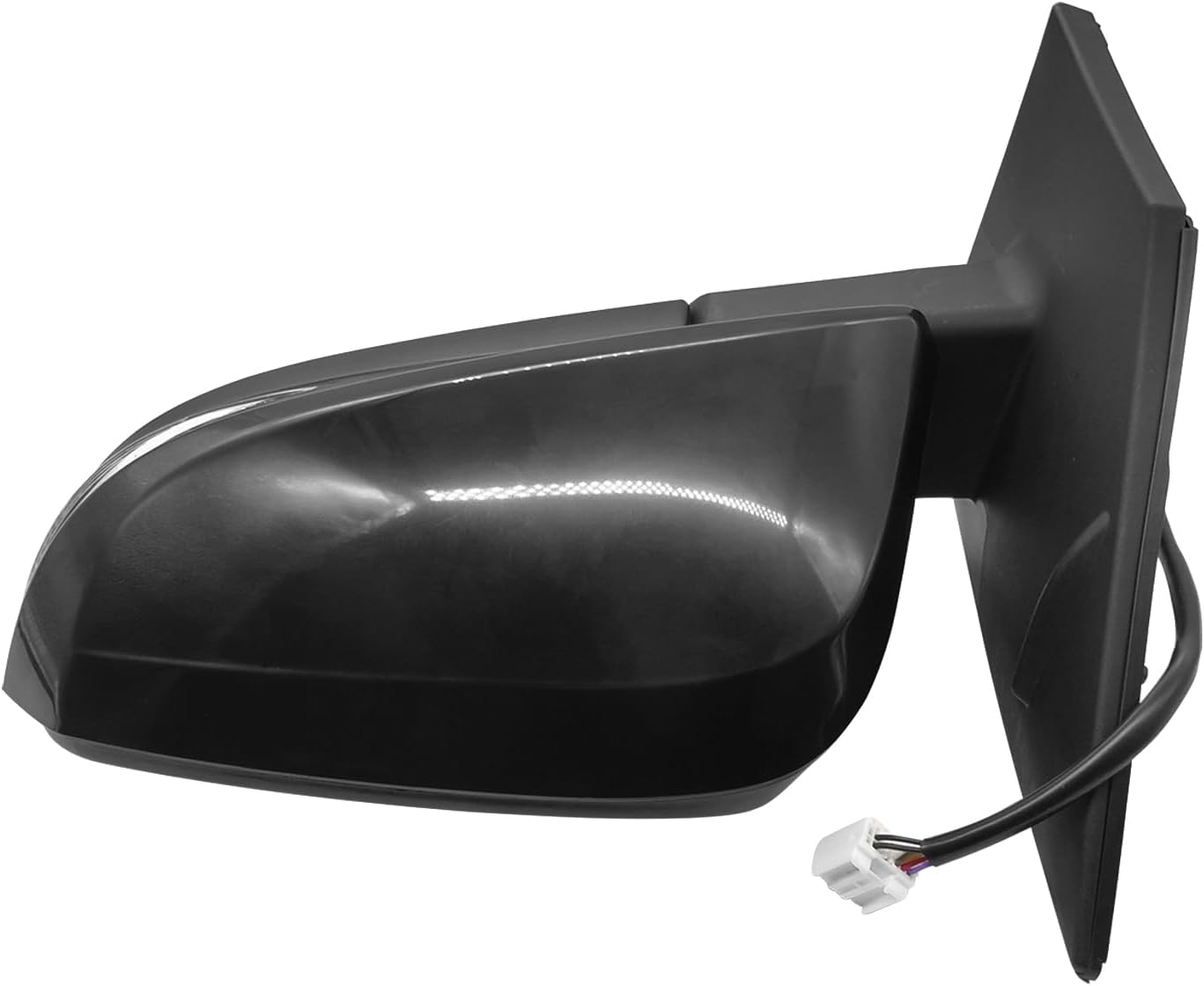 Left Driver Side Door Mirror Assembly Compatible with Toyota RAV4 2013 2014 2015 Power Glass Heated with Turn Signal Light Replaces TO1320310 Black (7 Pins)