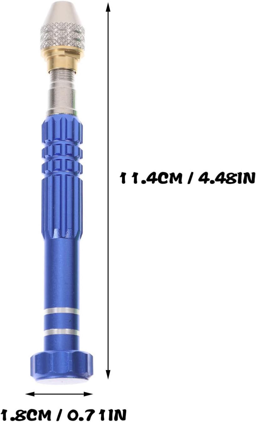 DOITOOL 2sets Hand Drill and Drill Bits Pin Vise for Watch Repair Jewelry Making Projects Manual Drilling Tool for More