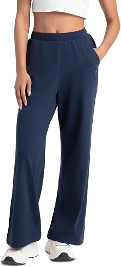 Jockey A158 Women's Super Combed Cotton Rich Straight Fit Mid Rise Wide Leg Pants