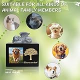 DiDiBirDi Haustierurne für Hundeasche Hundebox Holz Schwarz Hundeurnen für Asche Haustier Asche Box mit Hundeengel und Aschebeutel