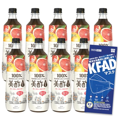 美酢 ミチョ グレープフルーツ 900ml 9本 + KFADマスク1枚 セット