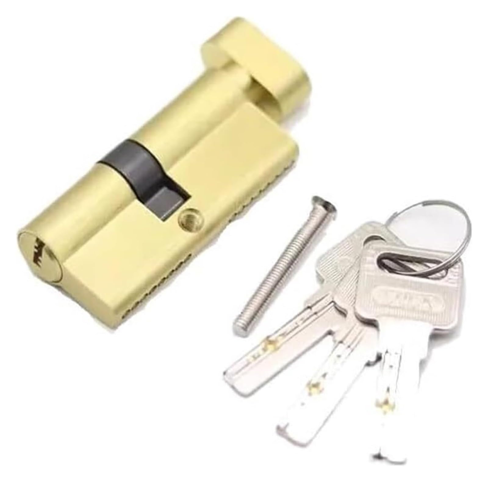 Mosiężny Cylinder Zamka Drzwi, Wysokość 32 Mm, Długość 90-100 Mm, 3 Klucze(30x60t)