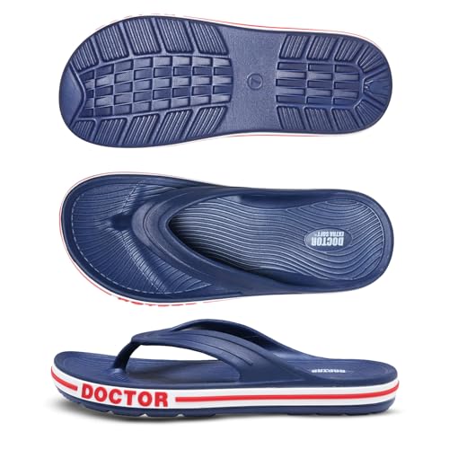 Image of DOCTOR EXTRA SOFT Men's Classic & Premium Casual Flip Flops with Soft Acupressure for Adult | Comfortable & LightWeight| Stylish & Anti-Skid |Waterproof Everyday Cushion Slippers for Gents /Boys D-553