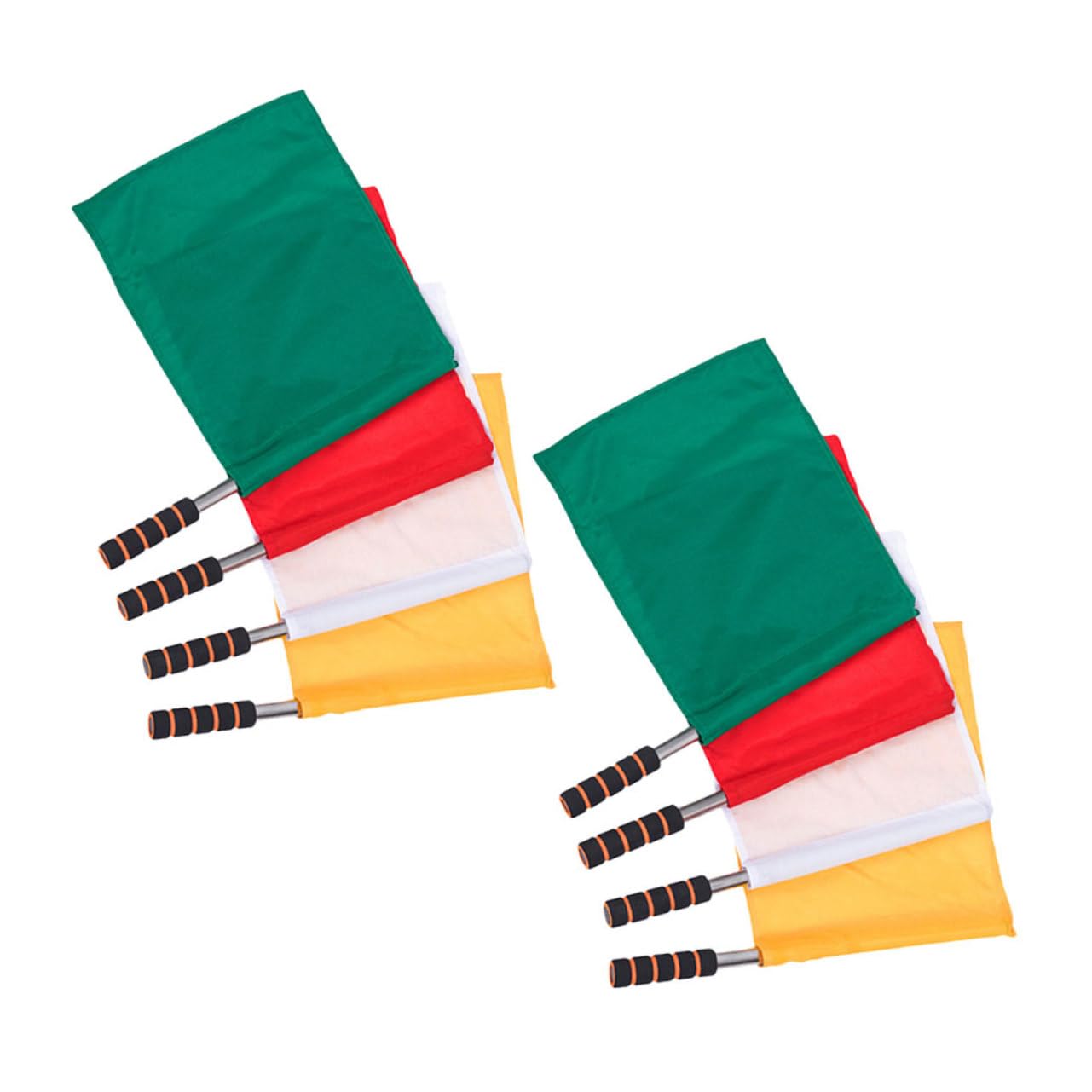 Toddmomy 8pcs Portable Referee Signal Flags Bright Handheld Competition Flags for Soccer Racing and Outdoor Sports Materials for Safety and Visibility for Game Day and Festivals