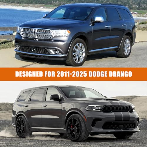 Image of Waterproof Car Covers Replace for 2011-2025 Dodge Durango, 6 Layers Silver All Weather Custom-fit Car Cover with Zipper Door & Windproof Bands for Snow Rain Dust Hail Protection