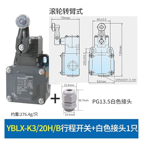 Interrupteur de voyage YBLX-K3/20H/B limitswitch avec connecteur de câble - 2