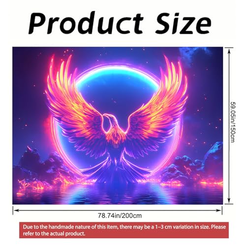 Image of Nuxovilar Phoenix Rising Wall Tapestry Polyester 78.74x59.05 In