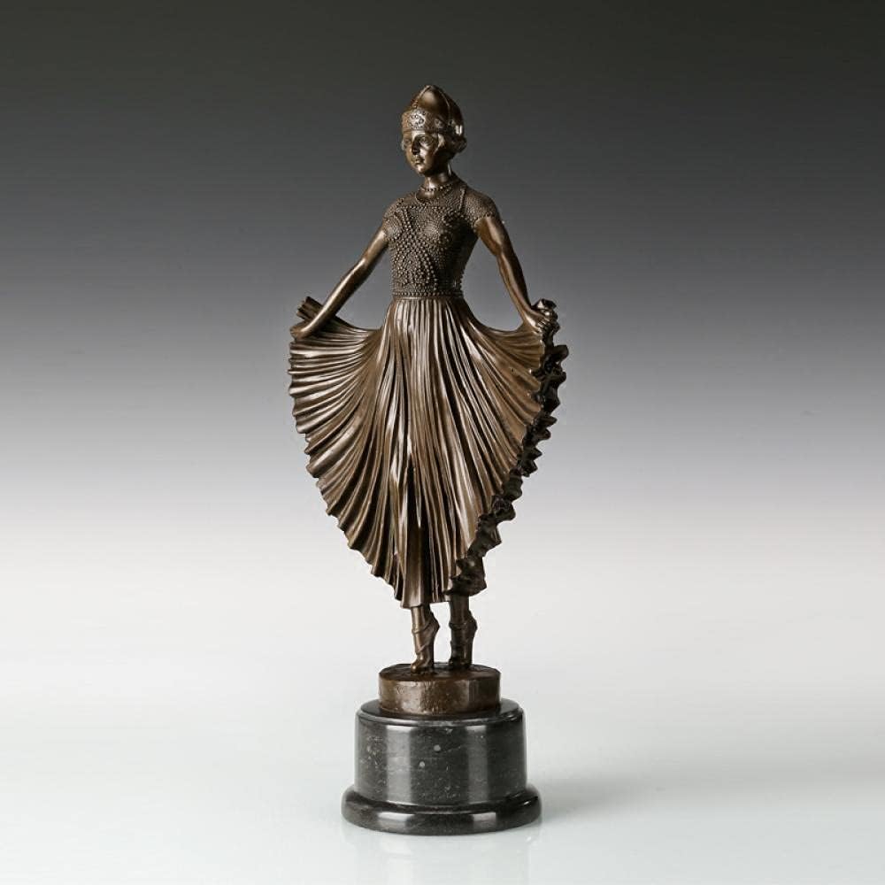 Sculpture Appreciation Bust Character Decoration Statue Mural Bronze Woman Dance Art Decoration
